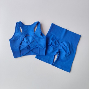 Abbigliamento Sportivo da Palestra, Set di Pantaloncini a Vita Alta con Effetto Push-Up, Completo Fitness da Donna, Set Yoga Senza Cuciture - Product Image 3