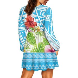 Baccello personalizzato a tema polinesiano con scollo a V abito da donna abiti alla moda per mare Idea regalo all'ingrosso - Product Image 2