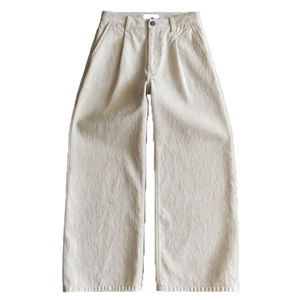 Nuevos Jeans de Mezclilla para Hombre, Estilo Casual Y2K, Corte Recto, 100% Algodón, Pliegues Crema, Jeans Holgados de Mezclilla Cruda, Alta Calidad - Product Image 2