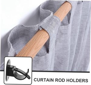 Novelty Easy-Glide Curved Curtain <b>Hooks</b> Multifunctional Spring Clamp Bracket for Kitchen Bathroom Use Plastic Metal Material - Product Image 3