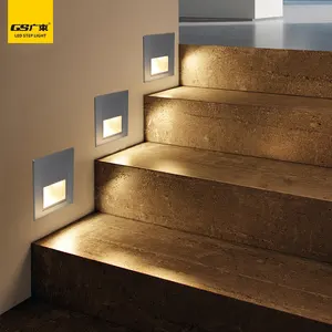 Prix usine ABS coin encastré étape applique murale pour la maison hôtel chambre intérieur led escalier étape lumière