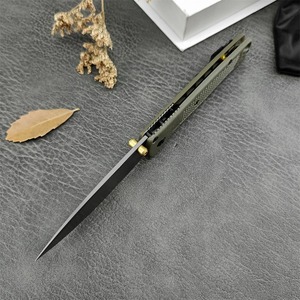 Couteau pliant de survie pour le camping, de qualité industrielle, en acier inoxydable 440C, avec manche en fibre ondulée renforcée en nylon, personnalisation OEM/ODM - Product Image 4