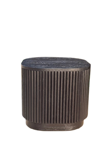 Hl631 phòng khách tối giản hiện đại màu đen Trôi Dạt gỗ sồi rắn rãnh tròn Bàn cà phê sậy vuông giường bên bảng - Product Image 3