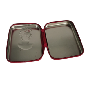 Hot bán Tampon giấy kim loại hộp thiếc mỹ phẩm lưu trữ Bag với dây kéo tùy chỉnh kích thước và in ấn chấp nhận được hình chữ nhật kim loại có thể - Product Image 5