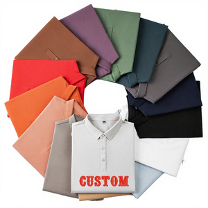 Chemises de golf pour hommes en tricot anti-rides avec logo personnalisé 2026, design imprimé et broderie - Product Image 1