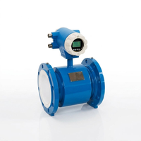 Débitmètre électromagnétique intelligent LoRaWAN à trois colliers de serrage, avec bride intégrée et revêtement PTFE, RS485 pour la mesure de fluides/liquides