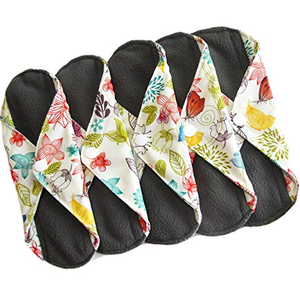 Sinh Thái Thân Thiện Hữu Cơ Than Tre Tái Sử Dụng Có Thể Giặt Thoáng Khí Vệ Sinh Khăn Ăn Siêu Thấm Kinh Nguyệt Vải Thời Gian Miếng Đệm - Product Image 4