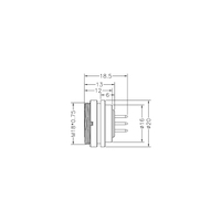 Connecteur femelle M16 à 5 broches à montage frontal, boîtier en acier inoxydable, étanche IP67, application automobile, IEC 61076-2-101