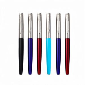 Stylo Parker de haute qualité, stylo à bille noir de luxe avec pointe dorée, métal noir, cadeau - Product Image 1
