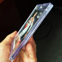 25 unités/boîte, porte-cartes magnétique avec protection UV 35pt, porte-cartes rigide transparent en polypropylène acrylique