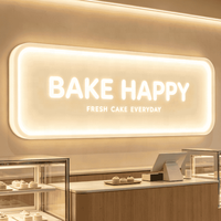 Panneau de menu mural en acrylique LED personnalisé en gros pour café, restaurant, hôtel, boulangerie