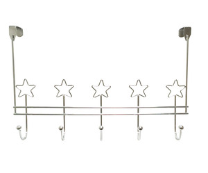 Star Shape Decorated Metal Wire Over the <strong>Door</strong> <strong>Hook</strong> Hanging Clothes Coat Hanger <strong>Chrome</strong> Plating Wall <strong>Hook</strong> - Product Image 1
