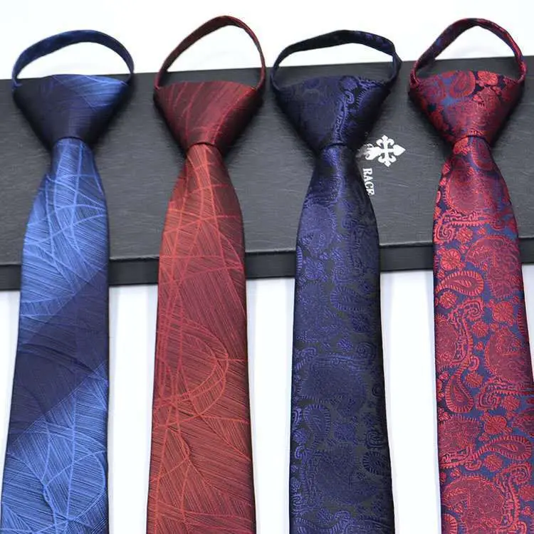 Новый Высокоплотный мужской деловой Профессиональный галстук на молнии 6 см корейский галстук может быть изготовлен по индивидуальному заказу галстук для группы