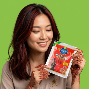 ผงเฮนน่าสีน้ำตาลแดงธรรมชาติ SMART เกรดพรีเมียม ปราศจากแอมโมเนีย สำหรับย้อมผมและเคราแบบกึ่งถาวร สำหรับผู้ใหญ่ทั้งชายและหญิง - Product Image 3