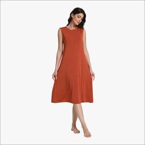 Sleeveless Long Dress For Women Nightgown Nightwear Custom Bamboo Sleepwear Modal <b>Pajamas</b> Clothes For Women - Product Image 2