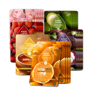 LKIAE Masque facial en feuille de soin de la peau hautement hydratant 100% extraits naturels 6 parfums blanchissant les fruits 25ML Masque coréen pour le visage - Product Image 2