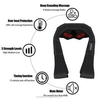Masseur électrique Shiatsu pour le cou et les épaules avec chaleur, massage par pétrissage profond des tissus, oreiller de massage, minuterie, vitesse réglable