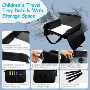 Muestra Gratis: Bandeja de Viaje Ecológica para Niños, Pizarra de Borrado en Seco, Cierre de Cremallera, Bandeja Portátil para Asiento de Coche para Comida y Actividades de Juego para Niños Pequeños - Product Image 2