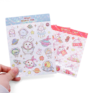 Adhesivo personalizado de fábrica de PVC de dibujos animados Happy Too hoja de pegatinas de vinilo Kiss Cut Sticker Sheet - Product Image 3