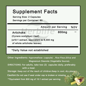 Capsules végétaliennes d'extrait d'artichaut en marque privée OEM/ODM | Soutien à la santé digestive et hépatique | Complément alimentaire à base de plantes, 120 capsules - Product Image 2
