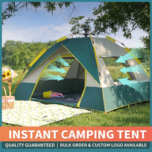 <span class=keywords><strong>Tente</strong></span> de camping pop-up 3-4 personnes - <span class=keywords><strong>Tente</strong></span> automatique à ouverture rapide, imperméable et résistante aux UV pour la randonnée en famille, le glamping en plein air - Product Image 2