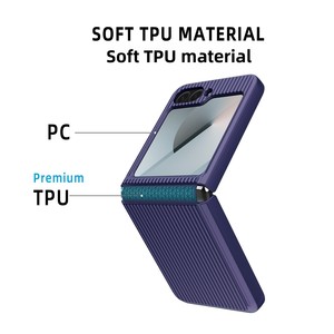 โรงงานฮวนมินขายตรง: เคสโทรศัพท์แบบพับได้สำหรับ Samsung Z Flip 6 ป้องกันเต็มรูปแบบ สีพื้น เรียบง่าย ทันสมัย - Product Image 4