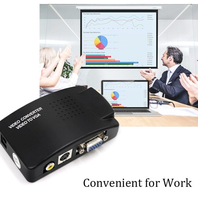 Convertisseur Pro RCA vers VGA AV vers VGA avec mise à l'échelle automatique et réduction du bruit pour CCTV/équipement éducatif