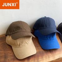 Casquette de baseball vintage en coton uni à profil bas non structurée, personnalisable avec logo, en gros