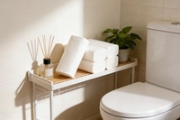 Prix de gros pour 5 couches, 12 rouleaux de papier toilette 100% pâte de bois vierge, emballage personnalisé pour usage en salle de bain