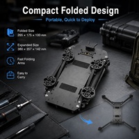 QINKOFPV Accessoires FPV – Châssis de drone pliable 13 pouces, largeur 520 mm, en aluminium 6063 CNC, kit quadricoptère de transport de charge lourde longue portée