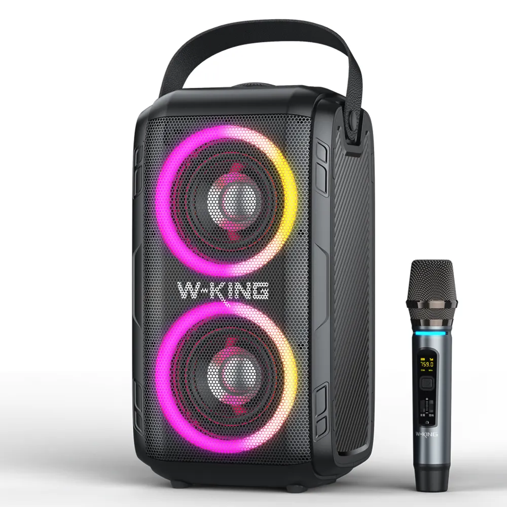 W-KING T9 80W puissance de sortie LED lumière Bluetooth haut-parleur de fête mini kit