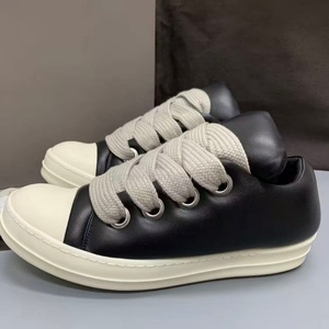 2026 High Quality Men's Luxury Casual Leather Sneakers Big Laces All-Season Designer <b>Shoes</b> <b>Height</b> <b>Increasing</b> Walking <b>Shoes</b> - Product Image 5