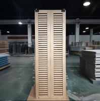 Prix d'usine Porte à persiennes pliante en chêne plaqué style moderne avec poignées