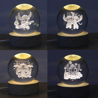 Boule de cristal de quartz transparente Angel Foreign Trade Wholesale, veilleuse créative gravée en 3D, ornement de bureau lumineux