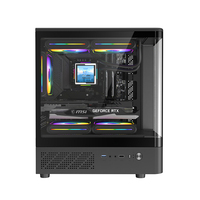 Casing PC Gaming Cube Panel Lengkung Pupalar Micro ATX untuk Komputer Gaming