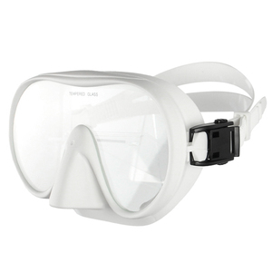 Lentille en verre trempé simple Masque de plongée en apnée Sangle de jupe en silicone Lunettes de plongée en apnée Masque de plongée libre - Product Image 4