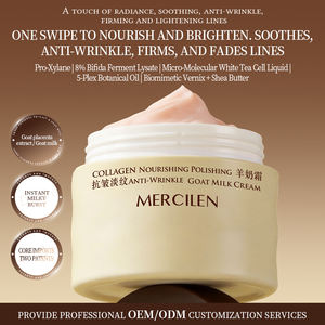 Crema Facial <span class=keywords><strong>de</strong></span> <span class=keywords><strong>Leche</strong></span> <span class=keywords><strong>de</strong></span> Cabra MERCILEN con Colágeno, Hidratante, Iluminadora y Antiarrugas, Tratamiento Efectivo Contra las Arrugas - Product Image 4