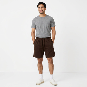 Pantalones Deportivos Personalizados de Color Marrón Sólido, 100% Algodón, de Secado Rápido, para Hombre y Mujer, Estilo Urbano, Casual, con Cintura Elástica y Cordón Ajustable, Suaves, Cómodos, de Corte Holgado, para Verano - Product Image 1