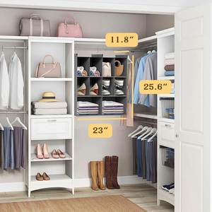 3 Tier Hanging Closet Organizer 10 Compartments Sweater Organizer Closet Organizers and Storage - Product Image 4