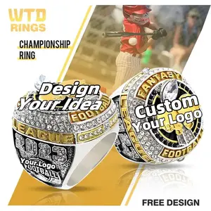 Manufacturer Custom Logo Basketball Baseball Football Softball Hockey Award Sports Championship Rings