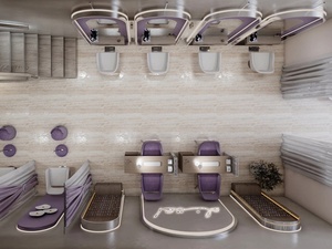 Beauty Salon Interior Design Service Bespoke Arched Nail Display Rack and Hair Color Product Shelving Shopfitting - Product Image 3