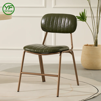 Chaise de salle à manger en cuir PU, prix d'usine, mobilier de restaurant, chaise commerciale durable en métal et fer pour bistrot, café, bar, hôtel