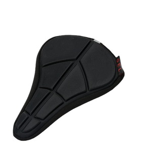 Housse de selle de vélo en silicone gaufré en forme de feuille, rembourrage en gel confortable noir pour la protection du siège de vélo de montagne - Product Image 3