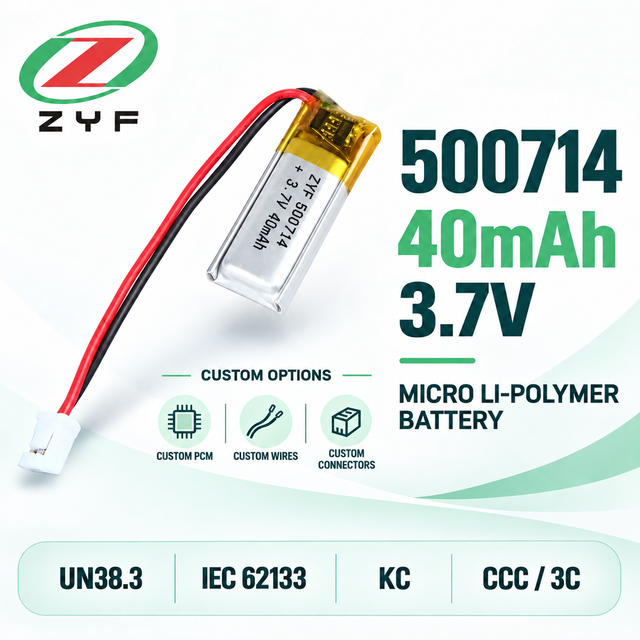Rechargeable Lithium Polymer Battery 3.7V 35mAh 40mAh Mini Pouch Cell for TWS Earbuds Bluetooth Headset and Wireless Earphone