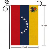 Drapeau du Venezuela en lin de haute qualité pour l'extérieur, 12*18 pouces, divers styles au choix
