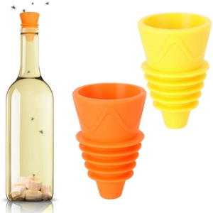 Trampas para Moscas de la Fruta de Silicona Reutilizables y Ecológicas de Nuevo Diseño para Uso en Interiores, Accesorios para Matar Moscas, Marca WISETOP, Talla Única - Product Image 1