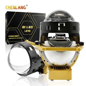 ไฟหน้าโปรเจคเตอร์ Bi-LED รุ่นใหม่ ขนาด 3.0 นิ้ว 145 วัตต์ สว่างพิเศษ พร้อมเลเซอร์สีเหลือง สำหรับรถยนต์พวงมาลัยขวา/ซ้าย ไฟสูง/ต่ำแบบแบน อุปกรณ์ตกแต่งรถยนต์ - Product Image 1