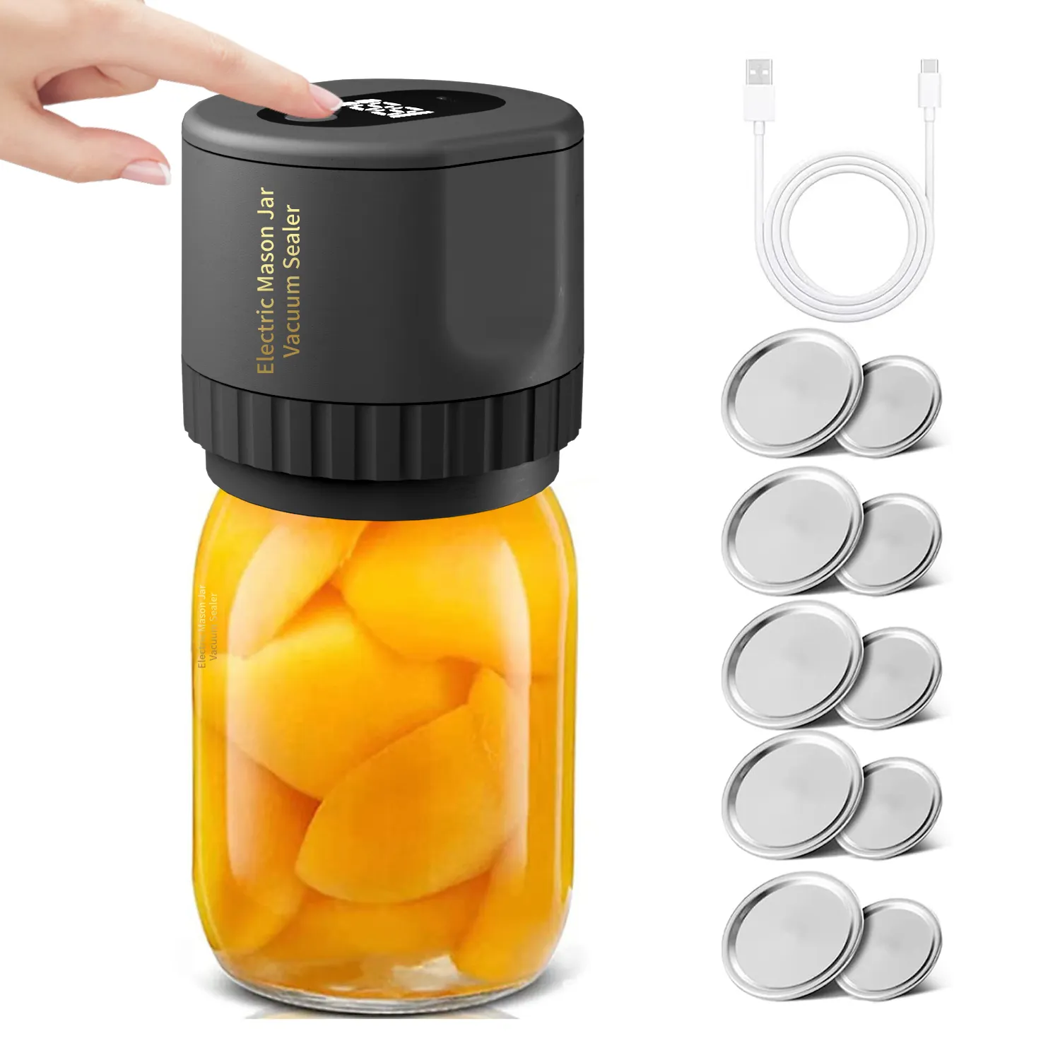 Electric Mason Jar Vacuum Machine Canning Sealer Tool for Food Storage Easy Operate Wireless Vacuum Sealer For Mason Jar Bottle