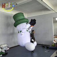 Costume de marche géant gonflable de bonhomme de neige de dessin animé sur mesure pour défilé de Noël