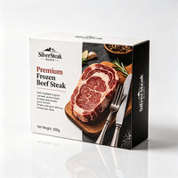 Cajas de Cartón Plegables Personalizadas de Grado Alimenticio para Alimentos Congelados, Comidas Preparadas, Empaquetado Minorista, Cajas de Papel para Carne de Res Congelada